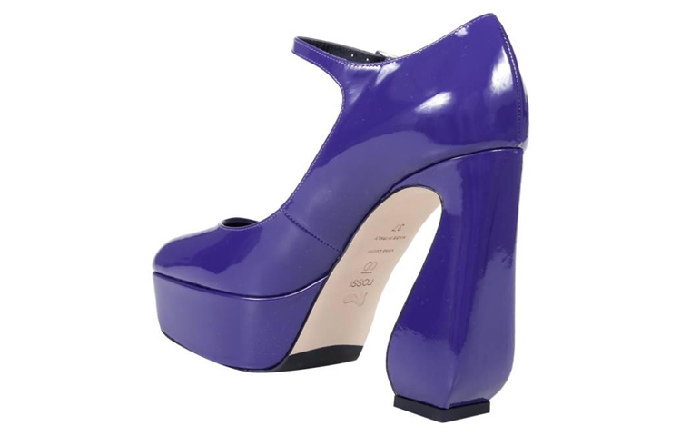 (W) SERGIO ROSSI Leather High Heels 'Fashion Chunky Purple' 圖 3
