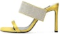 (W) SERGIO ROSSI Selipar Kulit Peep Toe 'Kuning' B04650MAFT721103500