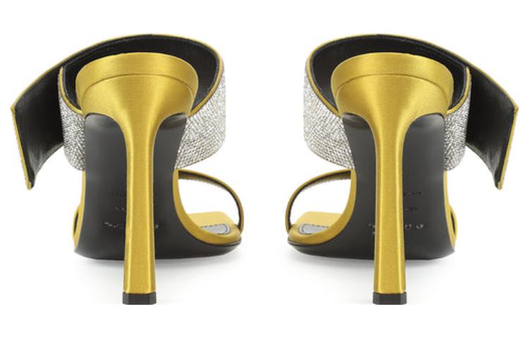 Shop (W) (レディース) SERGIO ROSSI レザーピープトゥスライド "イエロー" B04650MAFT721103500 B04650MAFT721103500