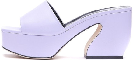 (Women) SERGIO ROSSI Leather Platform Block Heel Slide Sandals 'Purple' A93760MNAG015316 (Women) SERGIO ROSSI Leather Platform Block Heel Slide Sandals 'Purple' A93760MNAG015316