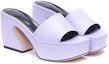 Order (W) SERGIO ROSSI Kulit Tumit Blok Gelongsor Sandal 'Ungu' A93760MNAG015316
