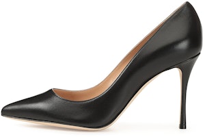 (Women) SERGIO ROSSI Leather Pointed-Toe Slip-On High Heels 'Black' A43843MAGN051101000 (Women) SERGIO ROSSI Leather Pointed-Toe Slip-On High Heels 'Black' A43843MAGN051101000