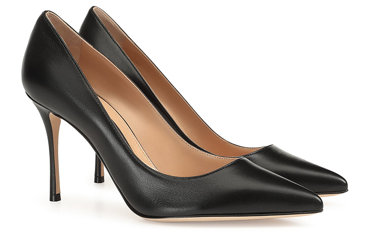 Order SERGIO ROSSI 皮革 尖頭套腳 高跟鞋 9cm 女款 黑色