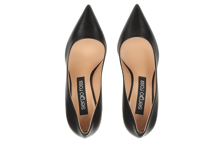Lookbook SERGIO ROSSI 皮革 尖頭套腳 高跟鞋 9cm 女款 黑色