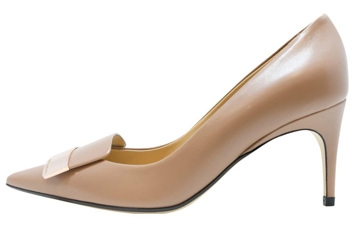 (Women) SERGIO ROSSI Leather Pointed-Toe Stiletto 'Brown' A78950MAGNOS5755110