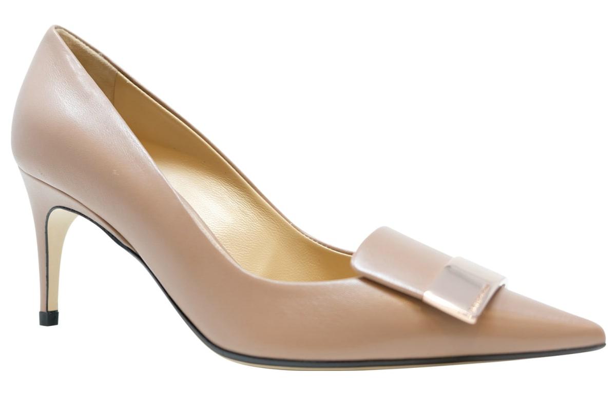 Order (W) SERGIO ROSSI Sepatu Stiletto Kulit Lancip Warna 'Coklat' A78950MAGNOS5755110