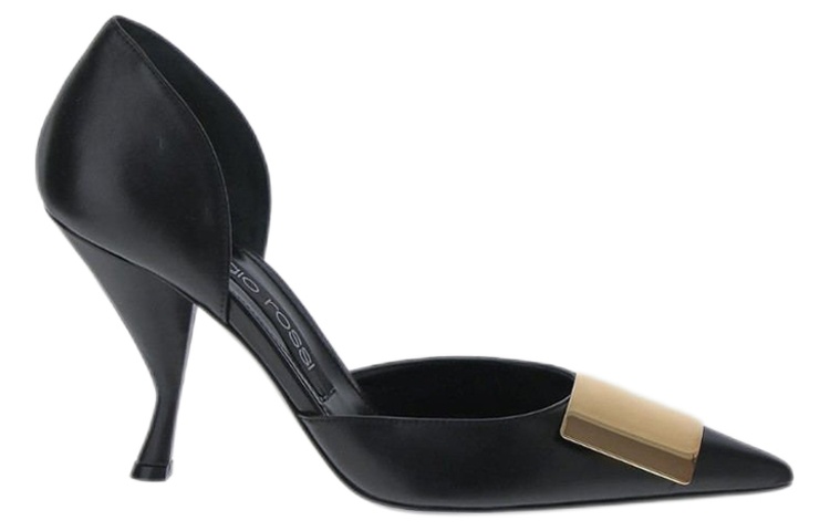 (W) SERGIO ROSSI Leather Pointed-Toe Stiletto 'Black' 圖 2