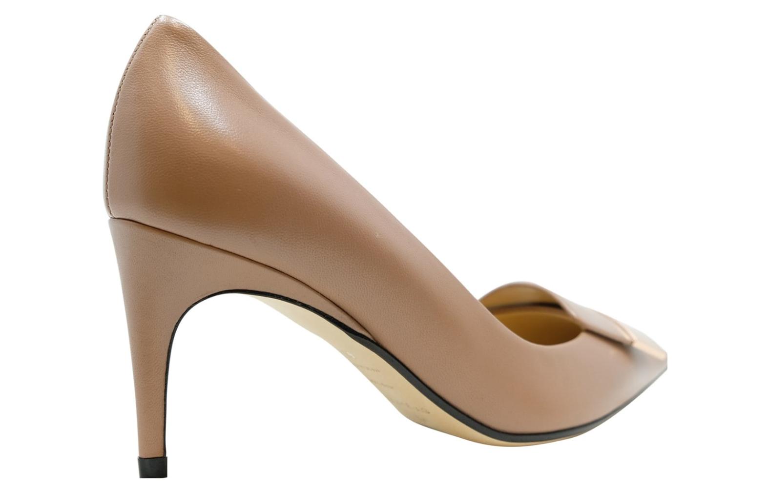 Lookbook (W) SERGIO ROSSI Sepatu Stiletto Kulit Lancip Warna 'Coklat' A78950MAGNOS5755110