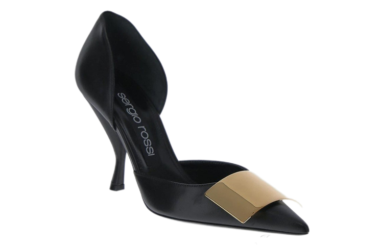 (W) SERGIO ROSSI Leather Pointed-Toe Stiletto 'Black' 圖 3