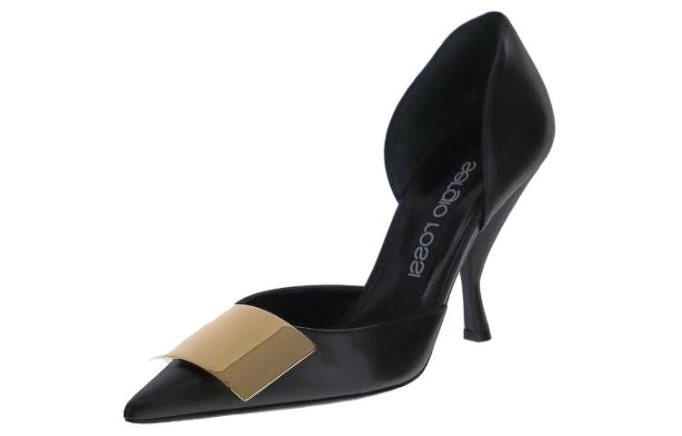 (W) SERGIO ROSSI Leather Pointed-Toe Stiletto 'Black' 圖 4