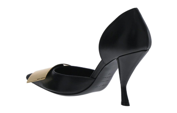 (W) SERGIO ROSSI Leather Pointed-Toe Stiletto 'Black' 圖 5