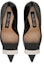 Purchase (W) SERGIO ROSSI Tumit Tinggi Kulit Berhujung 'Hitam' A78950MVIV011101000