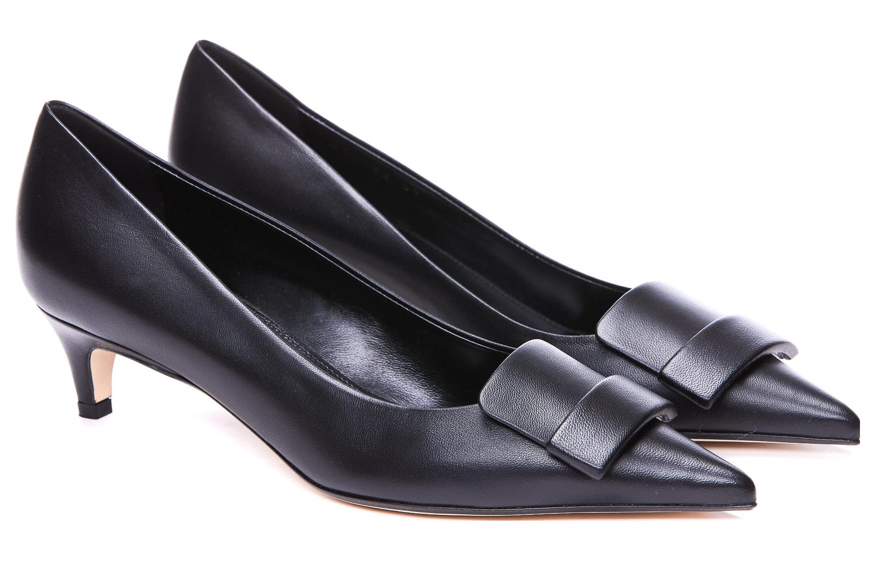 Order (W) 세르지오 로시 블랙 가죽 슬립온 A78952MFI9681000