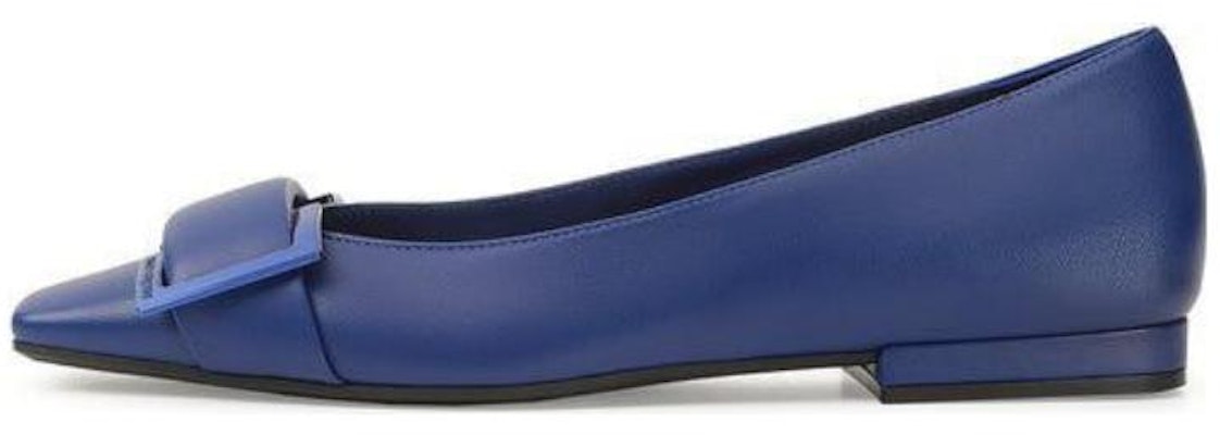 SERGIO ROSSI 皮革 套穿方頭平底 休閒單鞋 女款 藍色 Buy SERGIO ROSSI 皮革 套穿方頭平底 休閒單鞋 女款 藍色