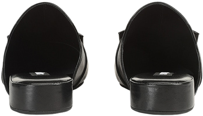 (W) SERGIO ROSSI 黑色真皮方头扣乐福鞋 A97880MNAN074101000 Shop (W) SERGIO ROSSI 黑色真皮方头扣乐福鞋 A97880MNAN074101000