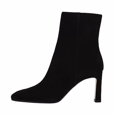 (W) SERGIO ROSSI Leather Zip Ankle Boot 'Black'