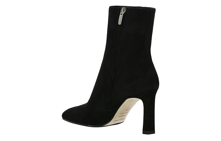 Shop SERGIO ROSSI 皮革 拉鍊 短靴 女款 黑色