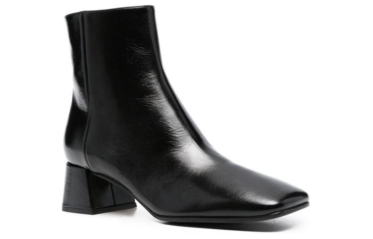 (W) SERGIO ROSSI Leather Zip Booties 'Black' 圖 2