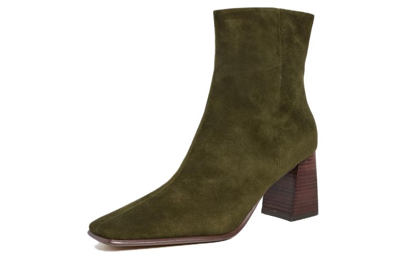 (W) SERGIO ROSSI Leather Zip Booties 'Green' 圖 3