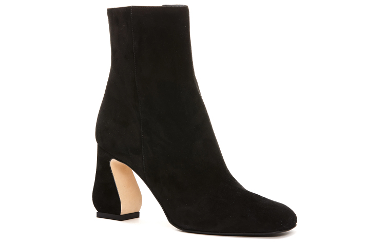 (W) SERGIO ROSSI Leather Zip High-Heeled Booties 'Black' 圖 3
