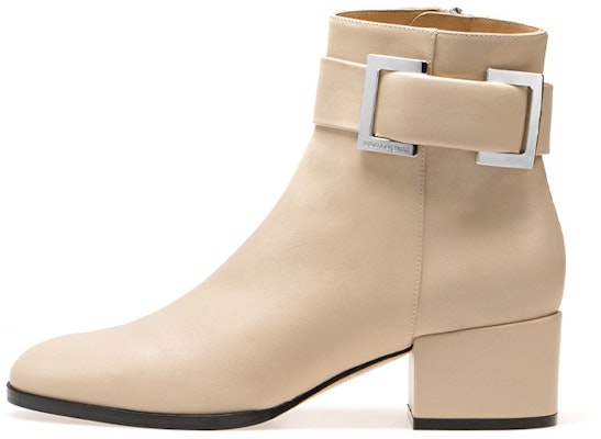 (Women) SERGIO ROSSI Leather Zipper Round Toe Ankle Boot 'Beige' A88930MNAN079180310 Buy (Women) SERGIO ROSSI Leather Zipper Round Toe Ankle Boot 'Beige' A88930MNAN079180310