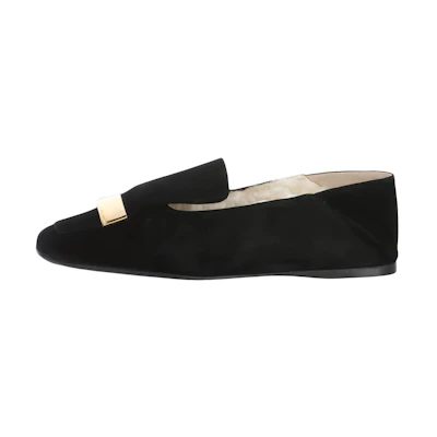 (W) SERGIO ROSSI Loafer 'Velvet Fashion Square Toe Black'