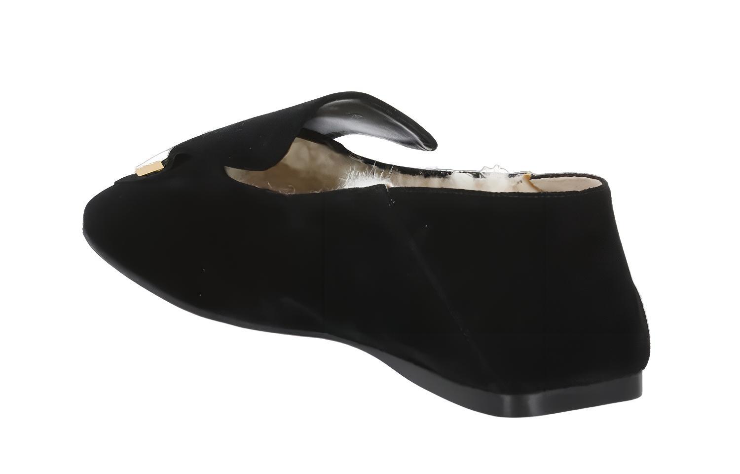 (W) SERGIO ROSSI Loafer 'Velvet Fashion Square Toe Black' 圖 4