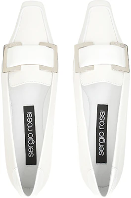 (W) (女性用) SERGIO ROSSI ローファー 'ホワイト レザー スクエア トゥ' A94010MFI3734009000 A94010MFI3734009000 Lookbook (W) (女性用) SERGIO ROSSI ローファー 'ホワイト レザー スクエア トゥ' A94010MFI3734009000 A94010MFI3734009000