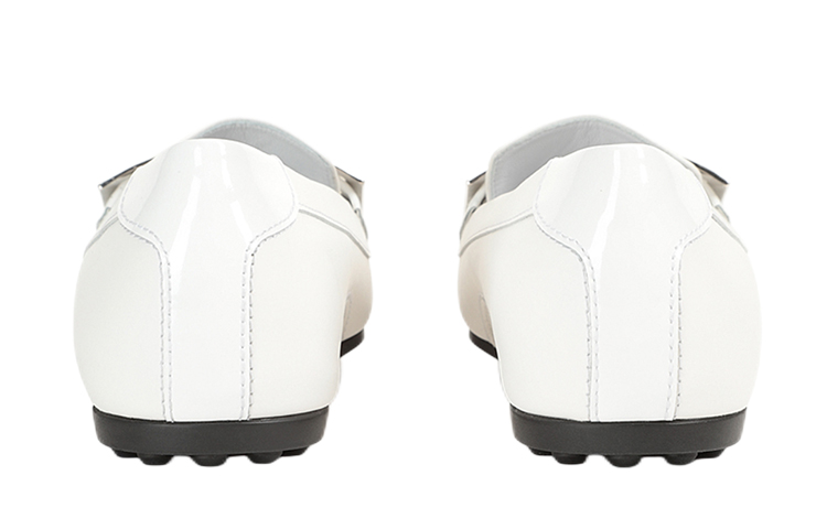 (W) SERGIO ROSSI Loafer 'White Leather Square Toe' 圖 4