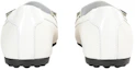 Shop (W) (女性用) SERGIO ROSSI ローファー 'ホワイト レザー スクエア トゥ' A94010MFI3734009000 A94010MFI3734009000