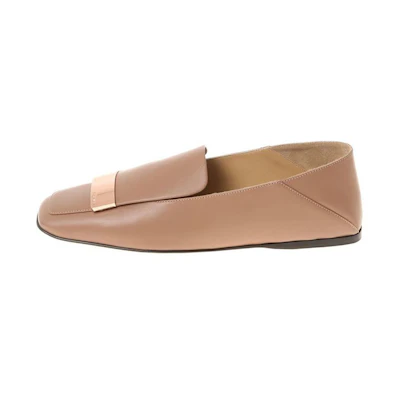 (W) SERGIO ROSSI Loafer Flats 'Pink Square Toe'