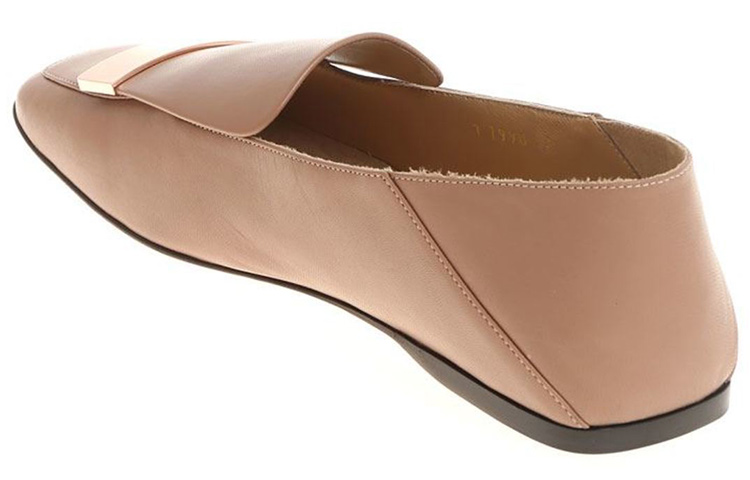 Shop (W) SERGIO ROSSI 粉色方头乐福鞋平底鞋 A77990MNAN075755170