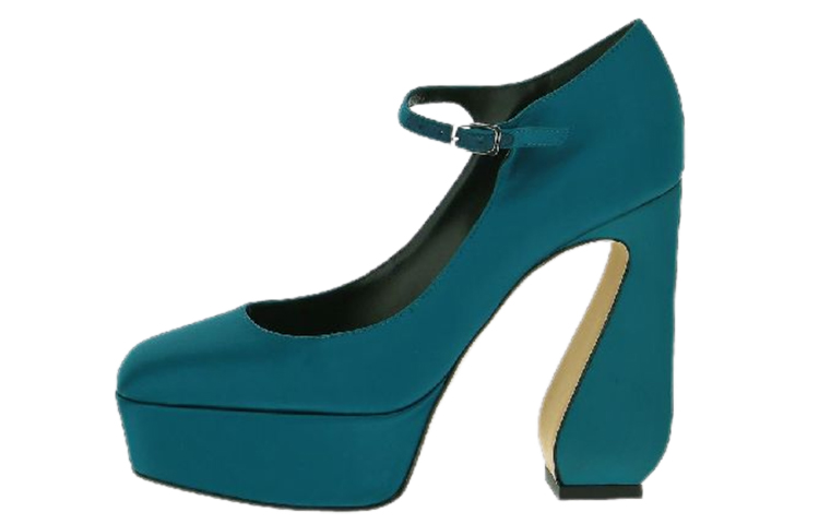 Buy (W) SERGIO ROSSI Mary Jane "Blok Tumit Biru" B00980MTEZ023114450