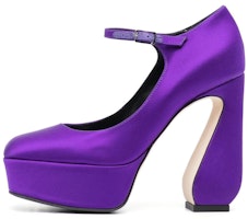 (Women) SERGIO ROSSI Mary Jane 'Purple Chunky Heel' B00980MTEZ023115301 (Women) SERGIO ROSSI Mary Jane 'Purple Chunky Heel' B00980MTEZ023115301