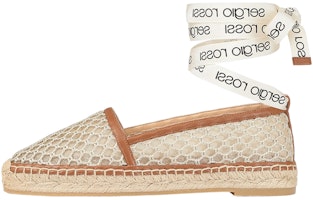(Women) SERGIO ROSSI Mesh Espadrille Flats 'Beige' A98530MFI5484102231 (Women) SERGIO ROSSI Mesh Espadrille Flats 'Beige' A98530MFI5484102231