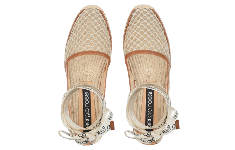 Lookbook (W) SERGIO ROSSI Sepatu Espadrille Jaring 'Beige' A98530MFI5484102231