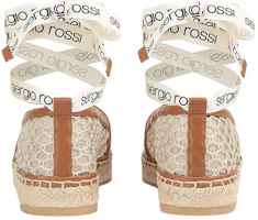 Shop (W) SERGIO ROSSI Mesh Espadrille Flats 'Beige' Beige A98530MFI5484102231