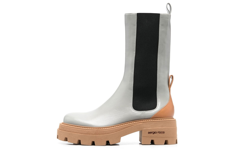 (W) SERGIO ROSSI Mike Chelsea Boot 'Grey Black'