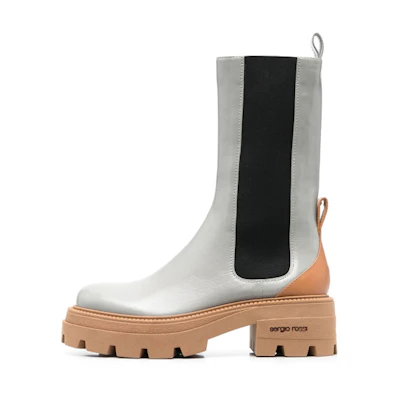 (W) SERGIO ROSSI Mike Chelsea Boot 'Grey Black'