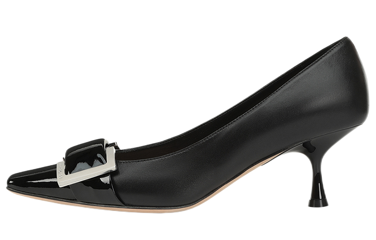 Buy (W) SERGIO ROSSI 黑色纳帕皮革扣带高跟鞋 A90530MFN5951201000