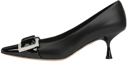 (Women) SERGIO ROSSI Nappa Leather Buckle High Heels 'Black' A90530MFN5951201000 (Women) SERGIO ROSSI Nappa Leather Buckle High Heels 'Black' A90530MFN5951201000