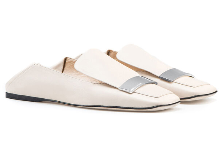 (W) SERGIO ROSSI Nappa Leather Flat 'White' 圖 4