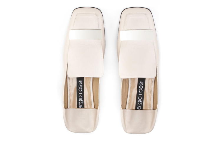 (W) SERGIO ROSSI Nappa Leather Flat 'White' 圖 5