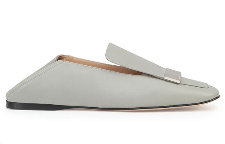 (W) SERGIO ROSSI Nappa Leather Flats 'Grey' 圖 2