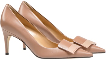 (W) SERGIO ROSSI Kulit Nappa Tinggi Tumit 'Beige' A78950MAGN051105755 Order (W) SERGIO ROSSI Kulit Nappa Tinggi Tumit 'Beige' A78950MAGN051105755