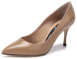 (W) SERGIO ROSSI Kulit Nappa Tumit Tinggi 'Aprikot Tua' A43841MVIV012875110 Order (W) SERGIO ROSSI Kulit Nappa Tumit Tinggi 'Aprikot Tua' A43841MVIV012875110