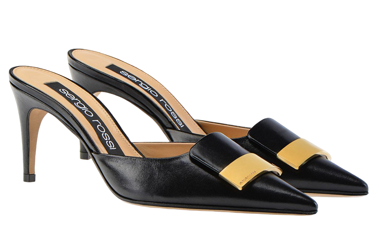 (W) SERGIO ROSSI Nappa Leather High Heels 'Black' 圖 2