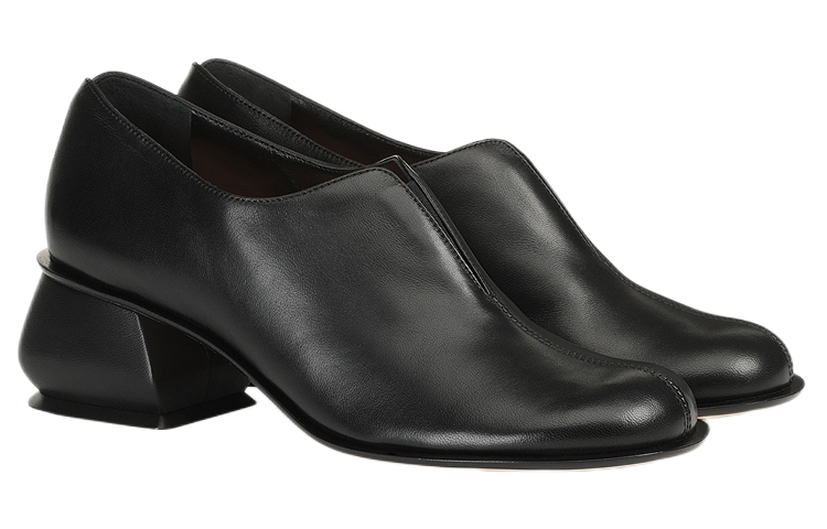 (W) SERGIO ROSSI Nappa Leather Mid-Heel Pumps 'Black' 圖 2