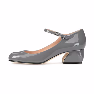 (W) SERGIO ROSSI Patent High Heels 'Smoky Grey'