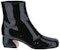 (Women) SERGIO ROSSI Patent Leather 'Black Shearling Ankle Boot' A97040MMVV251101000